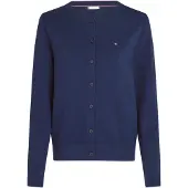 Tommy Hilfiger Cotton Jersey C-Nk Ls Cardi - Navy - L