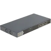 Hikvision DS-3E1518P-SI, 16 port Fast Ethernet Smart PoE Switch, 225W, sininen