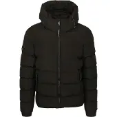 Superdry Hooded Sports Puffer Jacket - Black - XXL