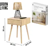 Urban Living Shelby yöpöytä yhdellä laatikolla