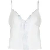 Hunkemoller Cami Satin Emb Peonie - White - XS