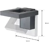 LINDBY Led ulkoseinävalaisin Orbin , Alumiini/harmaa/sinkki, Alumiini, Moderni