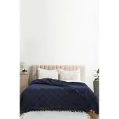Hobby Hall Päiväpeite Naomi tummansininen 200x230, puuvillaa, käännettävä