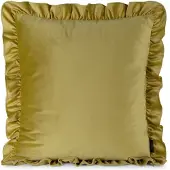 Eurofirany Koristetyynynpäällinen Brenda 60x60 Sametti Sinapinkeltainen Röyhelöillä