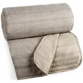 Eurofirany Päiväpeite CHON SELEN 240x220 Ultraäänikuviollinen Polyesteri Beige