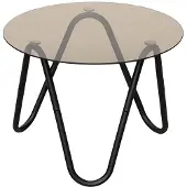 Leitmotiv Side Tabel Ventana Round - Black - Ø 50 CM