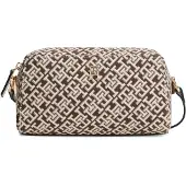 Tommy Hilfiger Olkalaukku 'TH Monogram Camera' kerma / tummanruskea