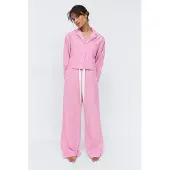 Gina Tricot Poplin Pyjamas Trousers - Pink - XL