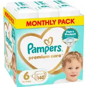 Pampers Premium Care Tape -vaipat, koko 6, 140 kpl