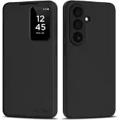 Tech-Protect Samsung Galaxy A57 Smart Clear View Käännä kotelo korttipaikalla - musta