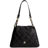 Tommy Hilfiger Olkalaukku 'TH Monogram Quilted Tote' musta