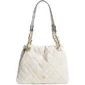 Tommy Hilfiger Olkalaukku 'TH Monogram Quilted Tote' kerma