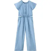 Mango Lyocell Jumpsuit With Slit Details - Blue - 146