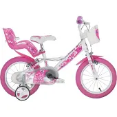 Dino Bikes Dino pyörät Lasten pyörä 16 valkoinen ja vaaleanpunainen