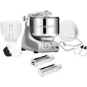 Ankarsrum Assistent Original AKM 6230 yleiskone ja pastasetti, jubilee silver