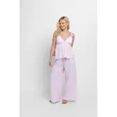 Dorina Pyjamahousut vaalea pinkki / valkoinen