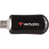 Verbatim 30227, 512 GB, USB Type-C, 3.2 Gen 1 (3.1 Gen 1), 100 MB/s, Ilman suojusta, Musta