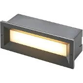 LUCANDE Lachlain -LED-seinäuppovalo ulkokäyttöön, Alumiini/harmaa/sinkki, Alumiini, Moderni,