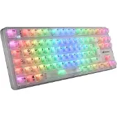 Sharkoon 4044951040131, Tenkeyless (80–87 %), Langallinen & langaton, USB, QWERTZ, RGB LED, Valkoinen