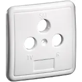 Pro 3 holes cover plate for antenna wall sockets Valkoinen
