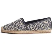 Tommy Hilfiger Espadrillo 'TH Monogram Plaque' beige / marine / opaali