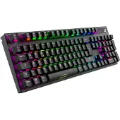 Sharkoon SKILLER SGK20 Brown, Langallinen, USB, Mekaaninen, QWERTZ, RGB LED, Musta (4044951037766)