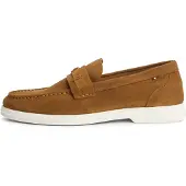 Tommy Hilfiger Light Suede Flag Hardware Loafer - Brown - 42