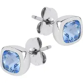 Lykken Casuals hopeakorvakorut sininen topaasi 7.8 mm