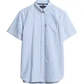 Superdry for man. M4010944A Blue short sleeve oxford shirt (XXL), Casual, Cotton