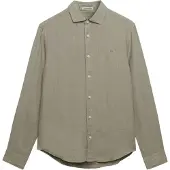 Superdry for man. M4011103A Riviera Linen Shirt green (L), Casual, Classic, Long sleeve