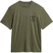 Superdry for man. M1012210A Merchant Store graphic T-shirt green (S), Casual, Cotton, Short sleeve