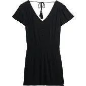 Superdry for woman. W8011880A Printed short sleeve jumpsuit black (S), Casual, Viscose