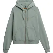 Superdry for woman. W2012287A Green Essential Logo Raglan Hooded Zip-Up Sweatshirt (M), Casual, Cotton