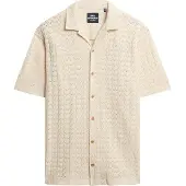 Superdry for man. M4011058A Knitted Texture Shirt beige (XXL), Casual, Cotton, Short sleeve