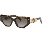 Philipp Plein Aurinkolasit SPP174S 57/16/140 Ruskea+mustapintainen Akryyli NAISILLE SPP174S