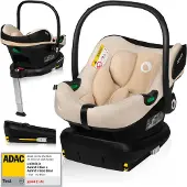 Lionelo Astrid i-Size SET Beige Sand -turvaistuin alustalla, 0-13 kg, hiekka