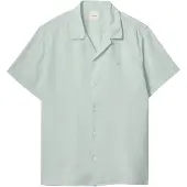Calvin Klein Ss Camp Collar Solid Linen Class - Green - XL