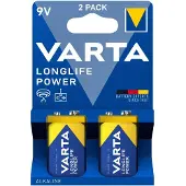Varta 4922121412, Kertakäyttöinen akku, Sinkkimangaanidioksidi (Zn/MnO2), 9 V, 2 kpl, Monivärinen, 48,5 mm (04922121412)