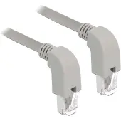 DeLOCK Network cable RJ45 Cat.6A S/FTP downwards angled 1m