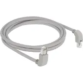 DeLOCK – Network cable RJ45 Cat.6A S/FTP upwards/downwards angled 2m, grey (85872)