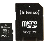 Intenso microSD 256GB UHS-I Perf CL10| Performance, 256 GB, MicroSD, Luokka 10, UHS-I, 90 MB/s, Class 1 (U1) (3424492)
