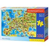 Castorland Puzzle 100 Map of Europe CASTOR