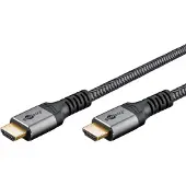 Goobay Ultra High Speed HDMI Cable, 2 m, Sharkskin Grey - Cable length 2 m