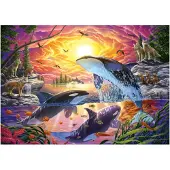 Educa Orcas And Wolves 4000p palapeli