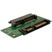 DeLOCK SATA 22-pin (SATA + virta) uros - naaras - SATA-sovitin, Vihreä