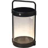 Konstsmide Crotone lyhty musta. USB / sol 2700K / 3000K himmennys päälle / pois / taivas. 9 tunnin paloaika/lataus.