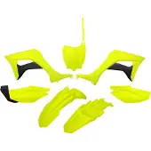 Ufo Honda Crf 110f 2019-2024 Hokit124-dflu Fork Protectors &amp; Muovisarja