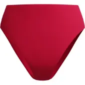 Speedo Women's Solid Cheeky High Waist Bikini Bottom Ruby M