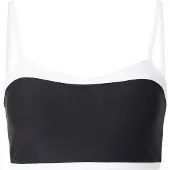 Abercrombie & Fitch Urheilurintaliivit 'SCULPTLUX SWEETHEART' musta / valkoinen