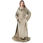 Eurofirany -pledi hihoilla Tony 2, 150x180 cm, hiekanvärinen